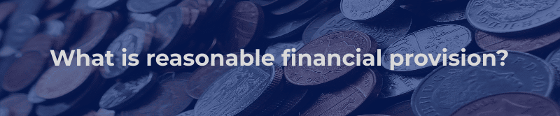 What is reasonable financial provision?